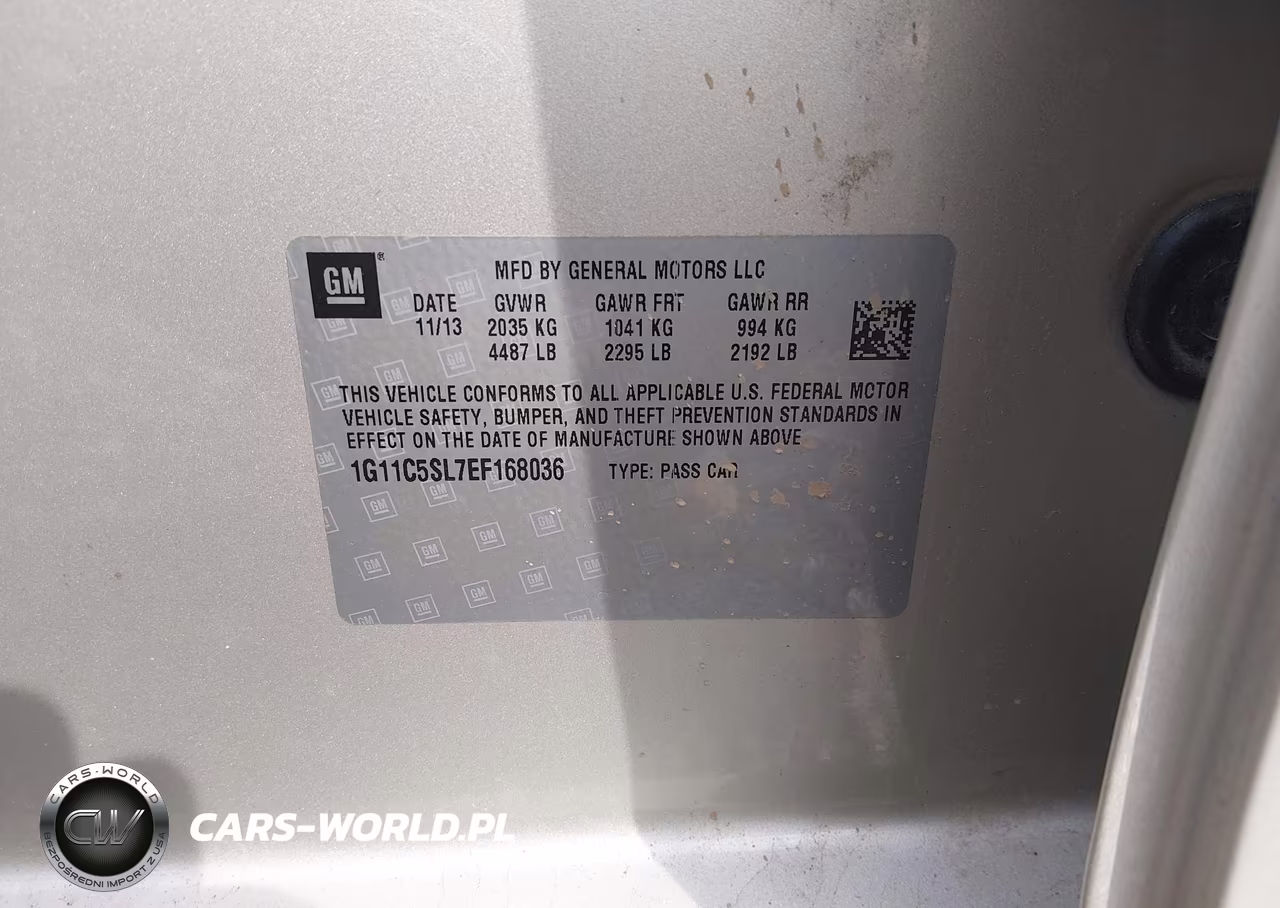 2014 Chevrolet Malibu 1Lt VIN:1G11C5SL7EF168036 - 9