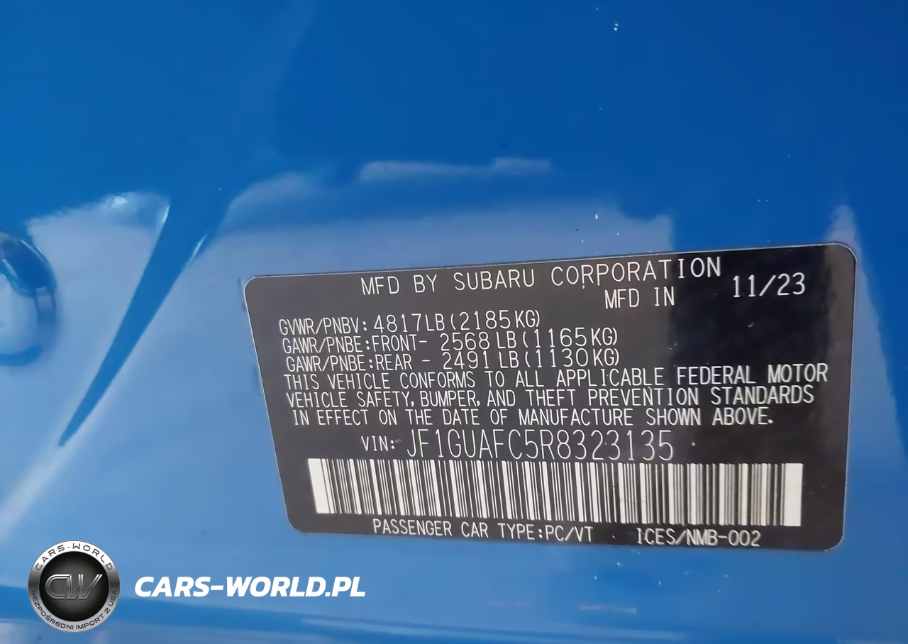 2024 Subaru Impreza Sport 5-Door VIN:JF1GUAFC5R8323135 - 9