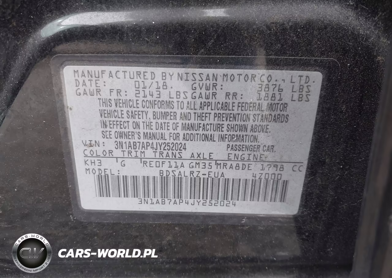 2018 Nissan Sentra Sr VIN:3N1AB7AP4JY252024 - 9