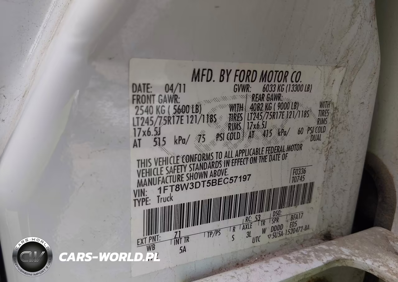2011 Ford F-350 Lariat VIN:1FT8W3DT5BEC57197 - 8