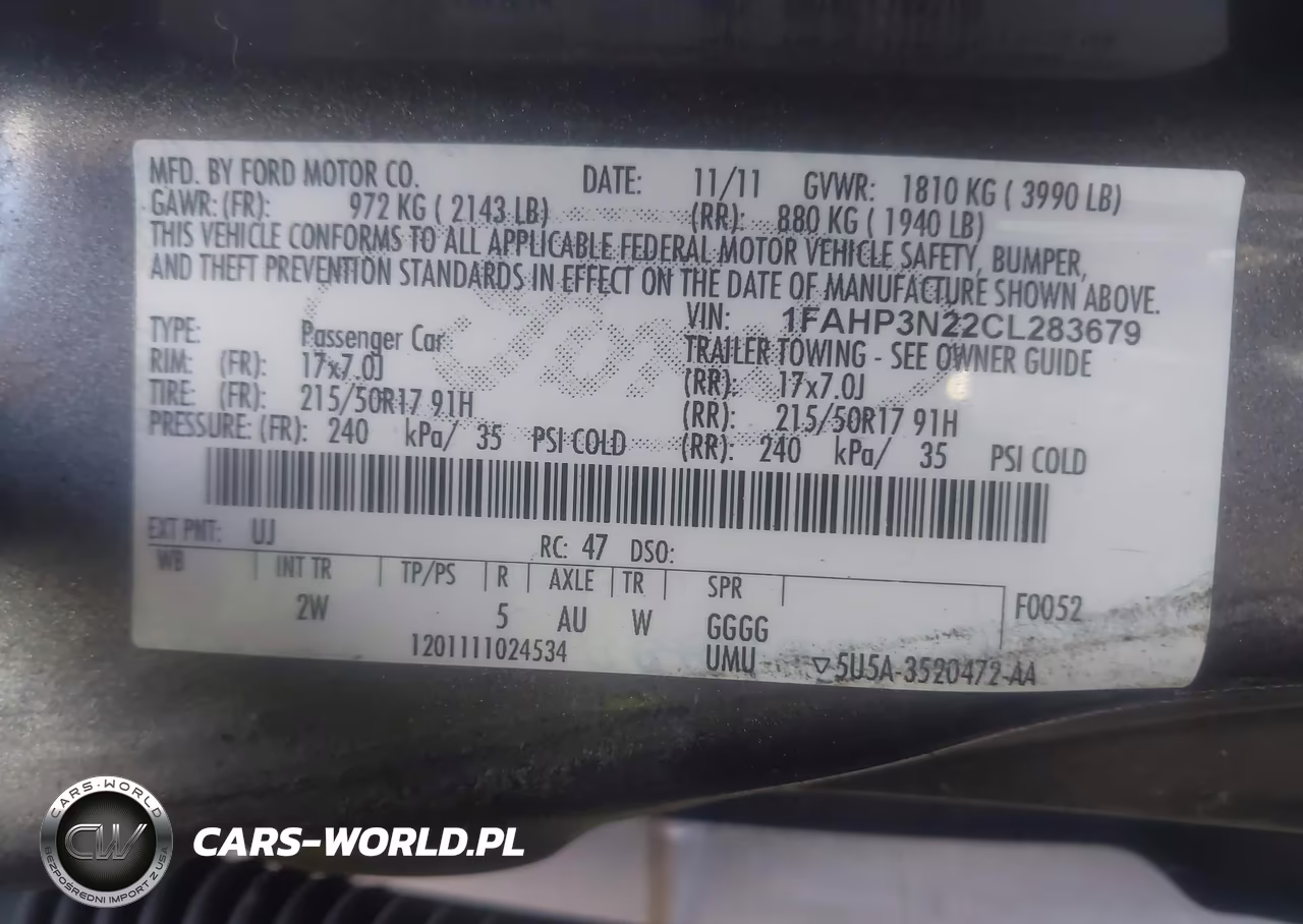 2012 Ford Focus Titanium VIN:1FAHP3N22CL283679 - 9