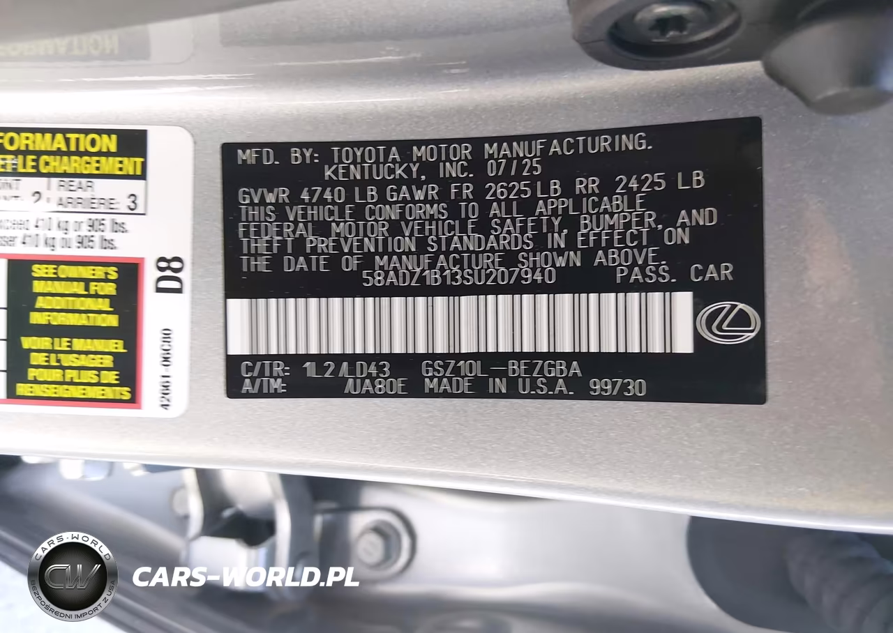 2025 Lexus Es 350 VIN:58ADZ1B13SU207940 - 9