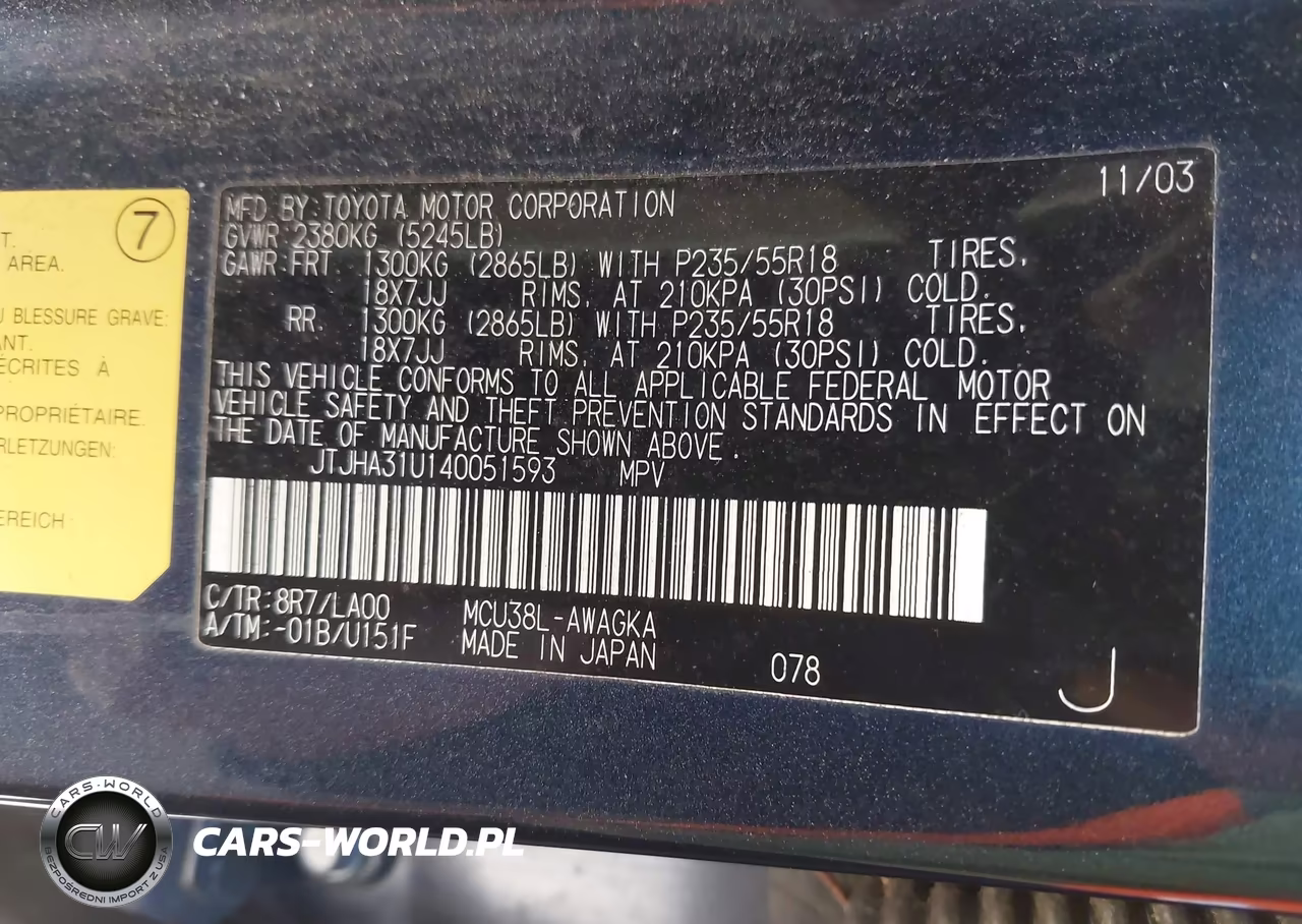 2004 Lexus Rx 330 VIN:JTJHA31U140051593 - 9