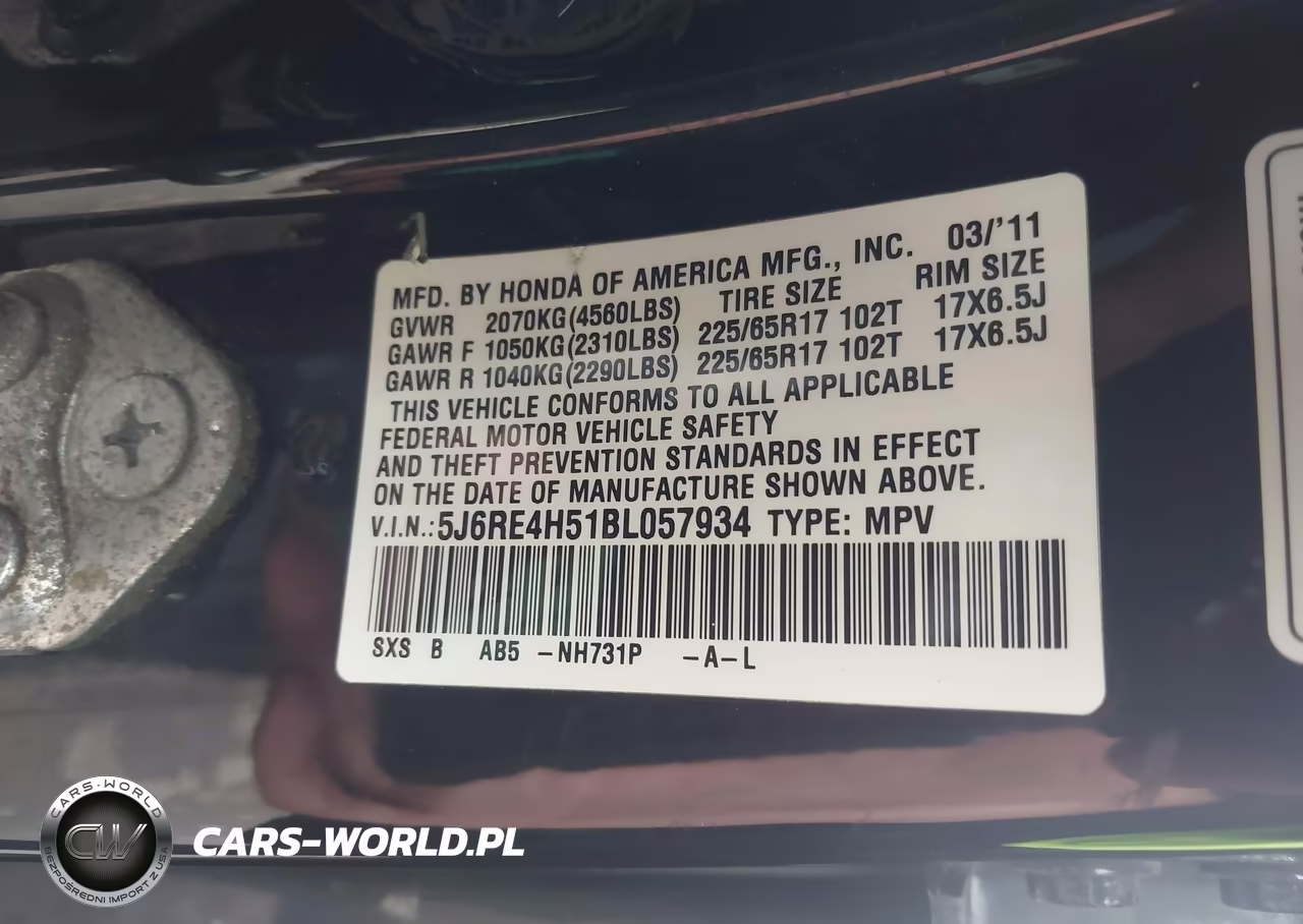 2011 Honda Cr-V Ex VIN:5J6RE4H51BL057934 - 9