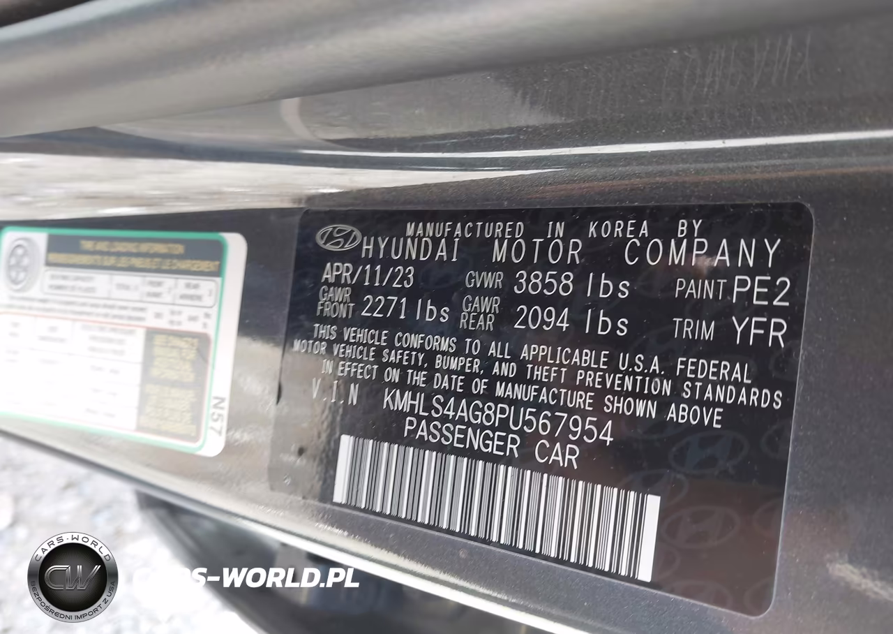 2023 Hyundai Elantra Sel VIN:KMHLS4AG8PU567954 - 9