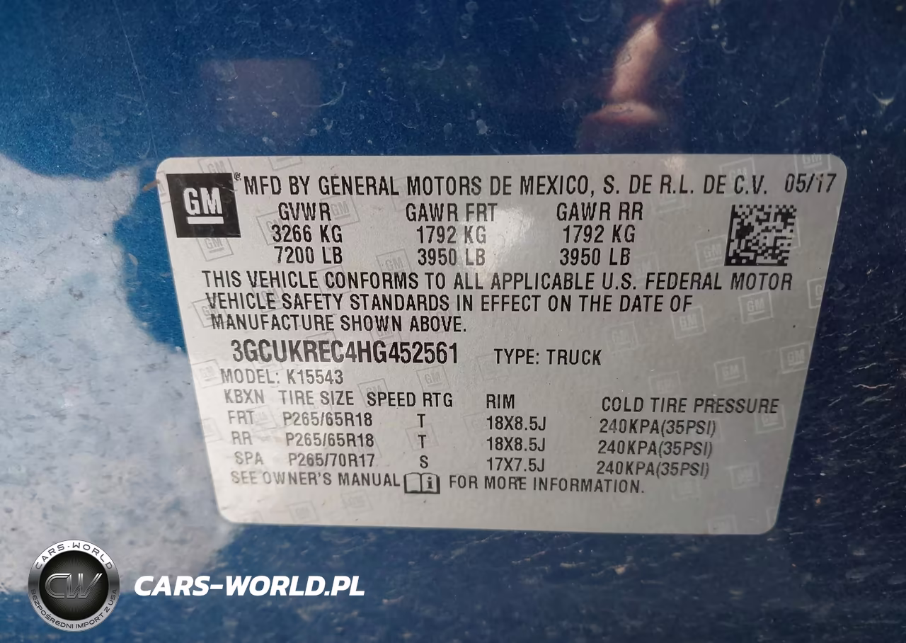 2017 Chevrolet Silverado 1500 2Lt VIN:3GCUKREC4HG452561 - 9