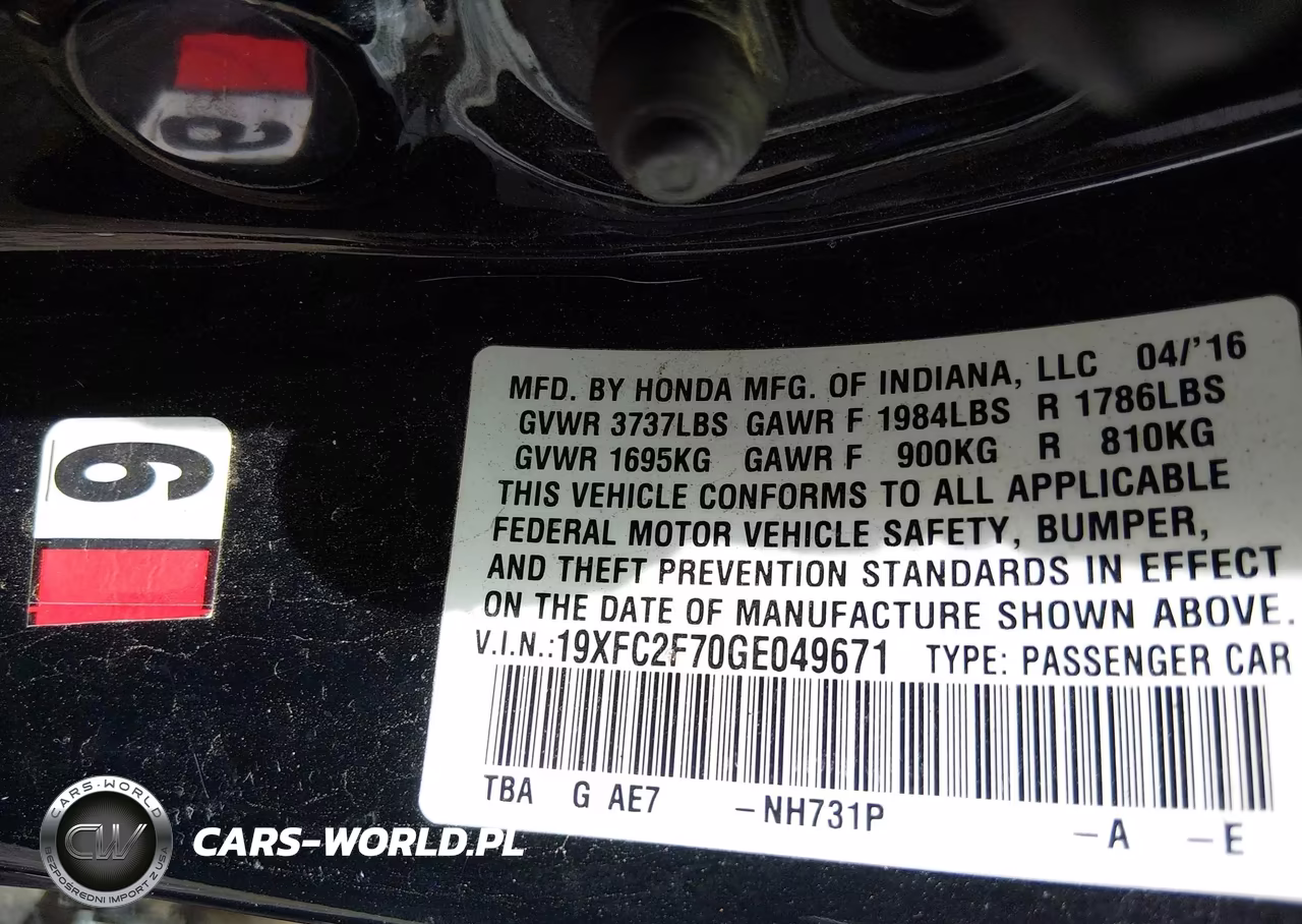 2016 Honda Civic Ex VIN:19XFC2F70GE049671 - 9