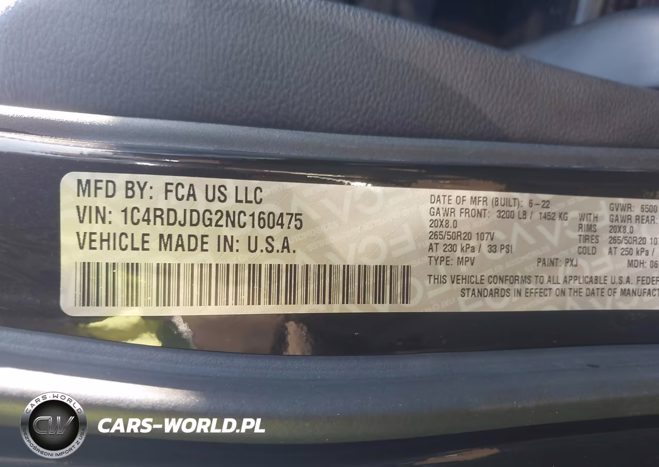 2022 Dodge Durango Gt Plus Awd VIN:1C4RDJDG2NC160475 - 9