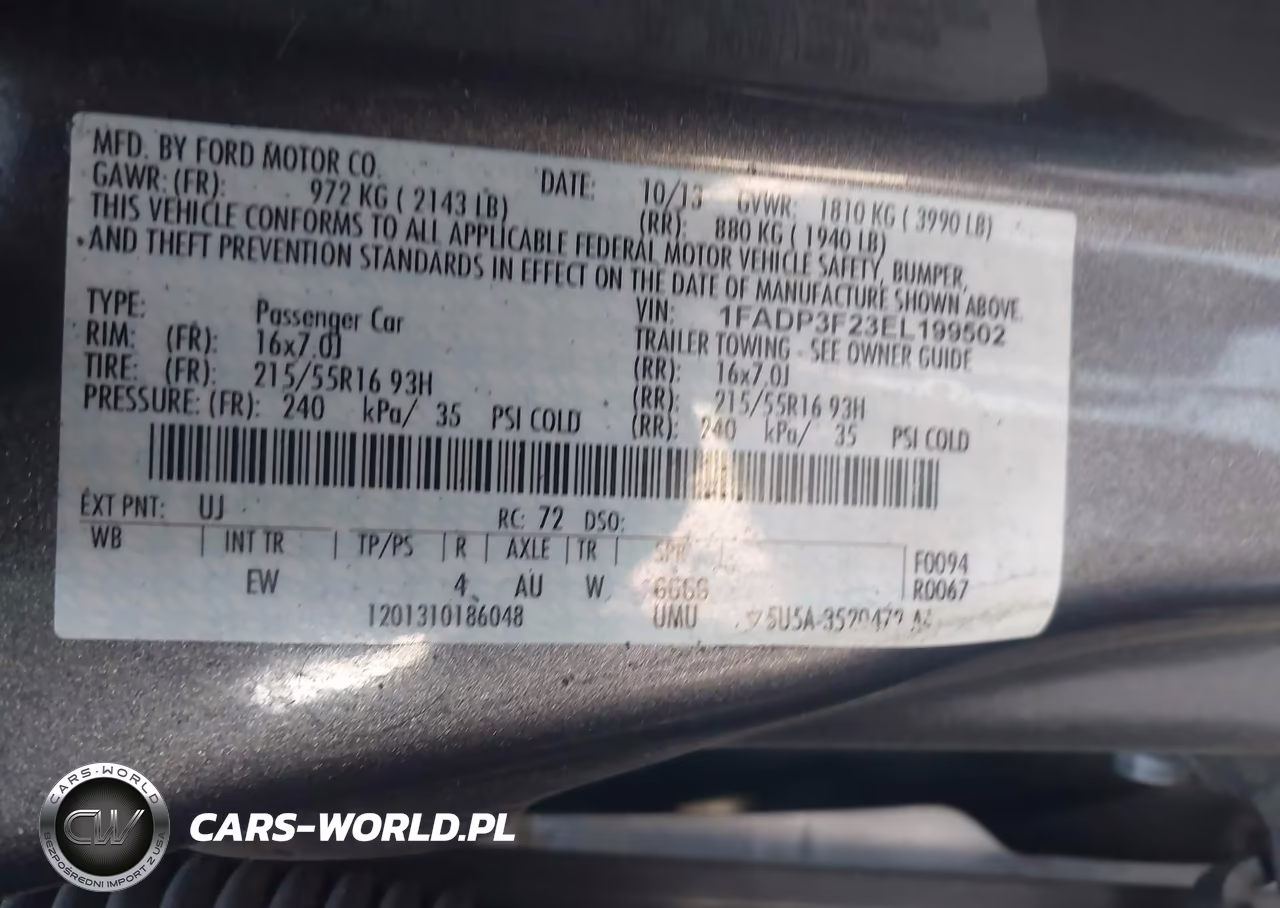 2014 Ford Focus Se VIN:1FADP3F23EL199502 - 9