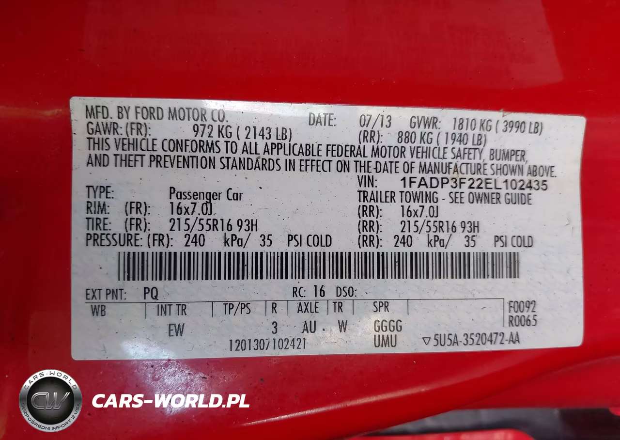 2014 Ford Focus Se VIN:1FADP3F22EL102435 - 9