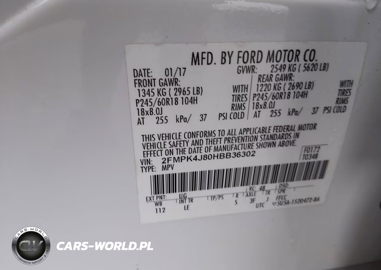 2017 Ford Edge Sel VIN:2FMPK4J80HBB36302 - 9