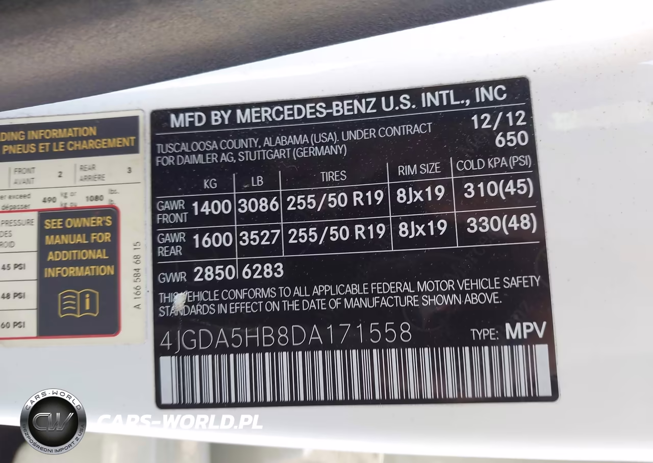 2013 Mercedes-Benz Ml 350 4Matic VIN:4JGDA5HB8DA171558 - 9