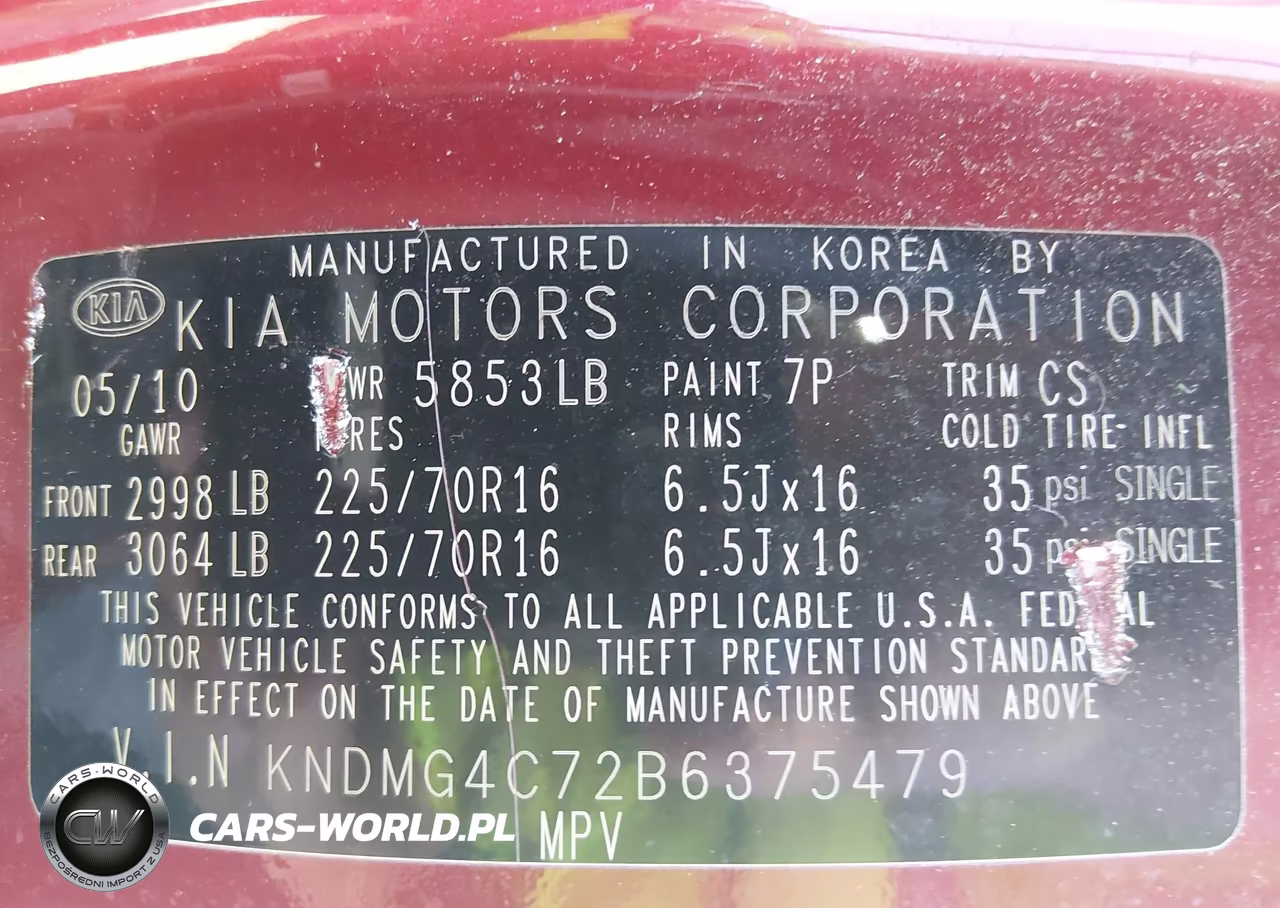 2011 Kia Sedona Lx VIN:KNDMG4C72B6375479 - 9