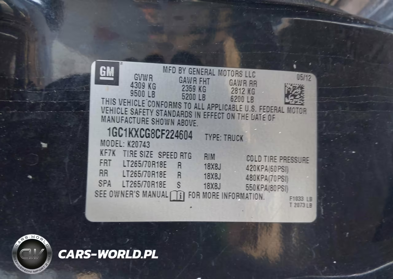 2012 Chevrolet Silverado 2500Hd Lt VIN:1GC1KXCG8CF224604 - 9