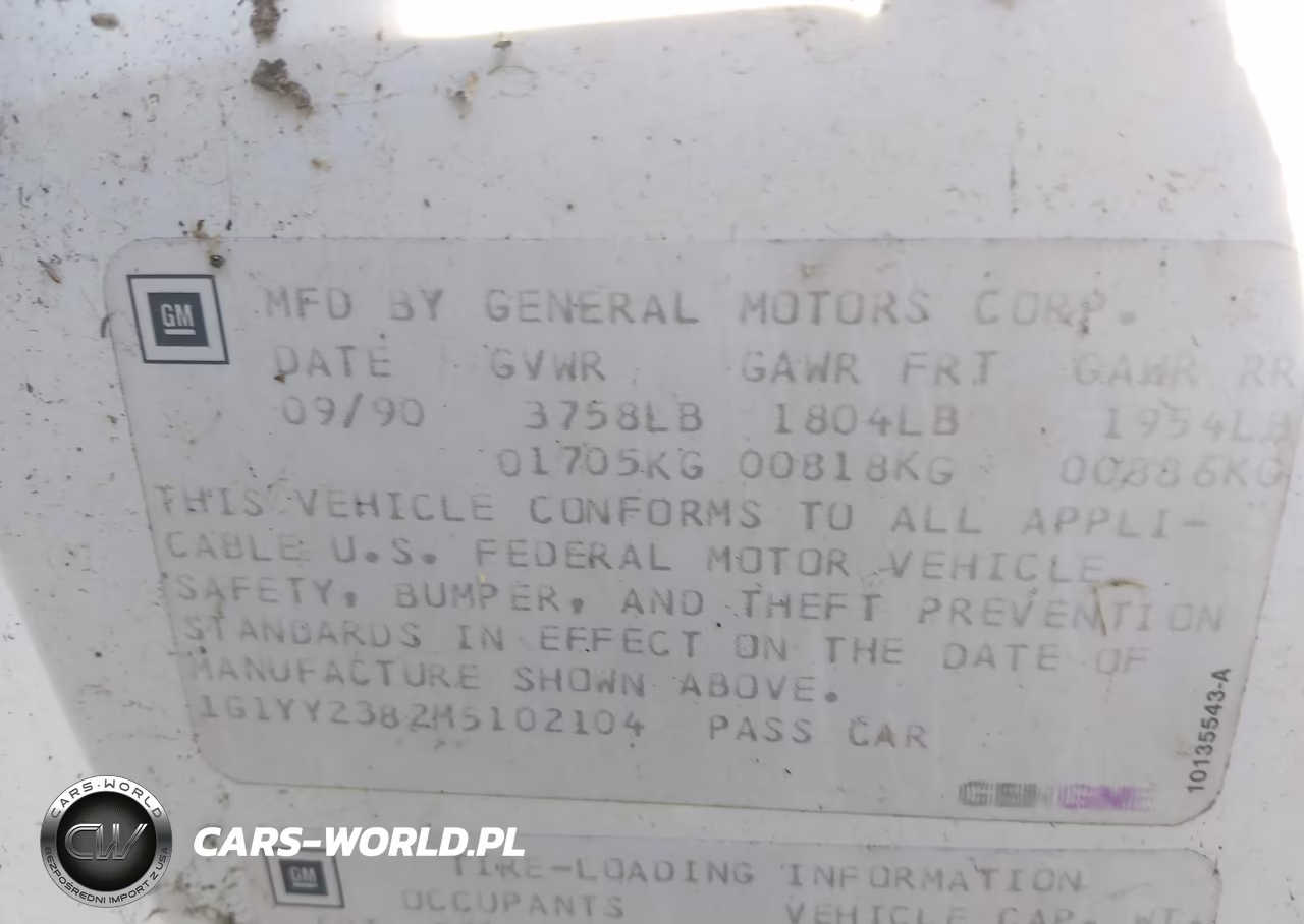 1991 Chevrolet Corvette VIN:1G1YY2382M5102104 - 9