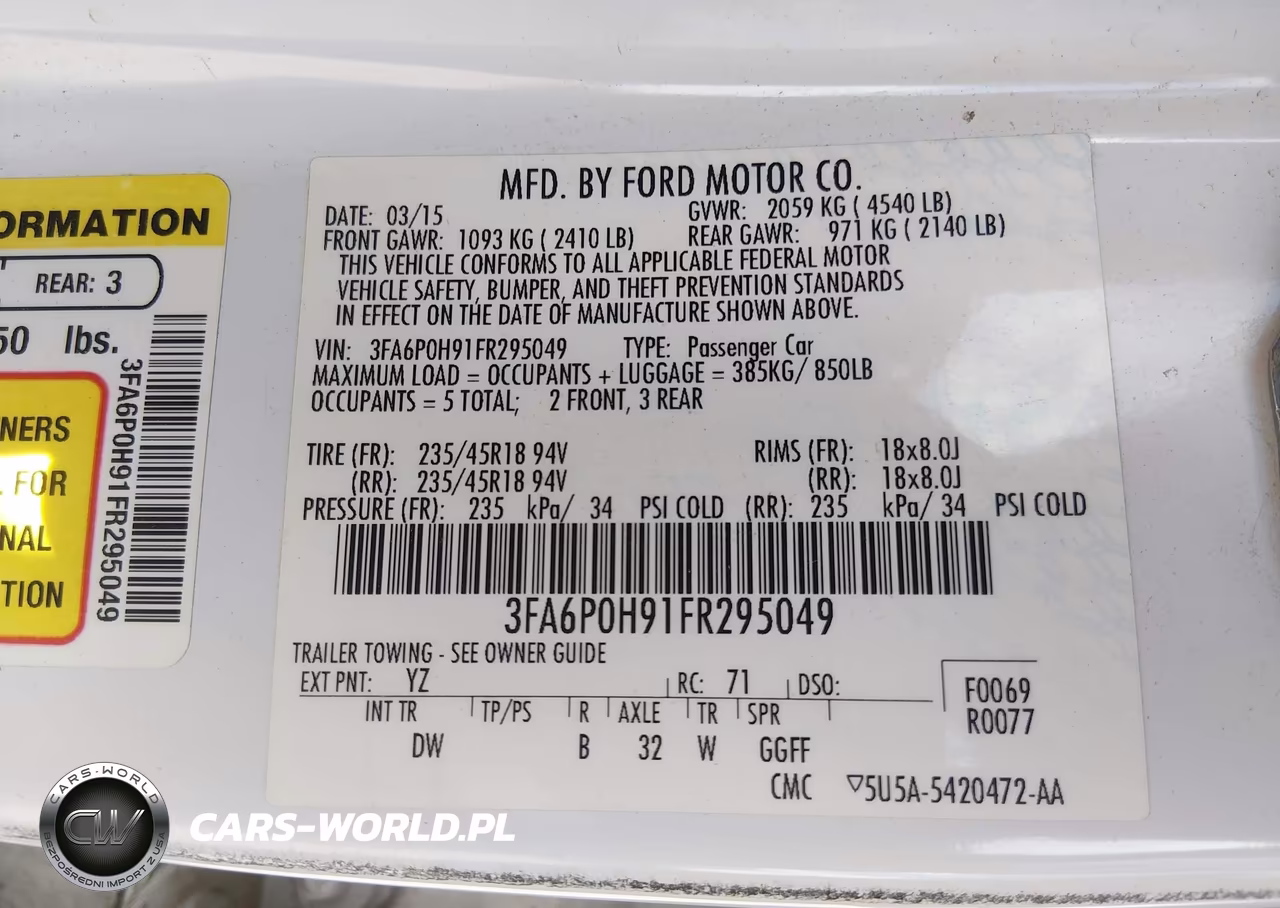 2015 Ford Fusion Se VIN:3FA6P0H91FR295049 - 9