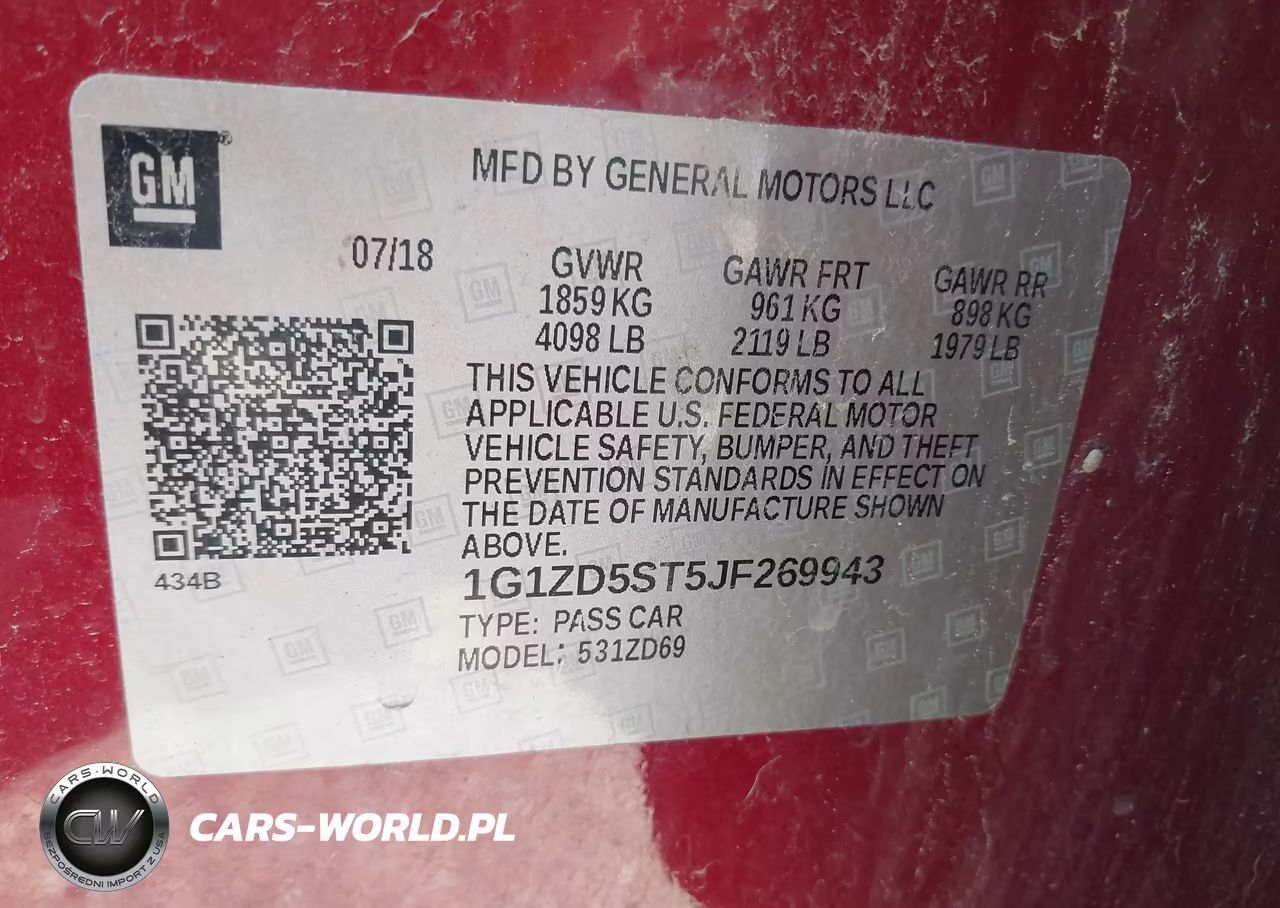 2018 Chevrolet Malibu Lt VIN:1G1ZD5ST5JF269943 - 9