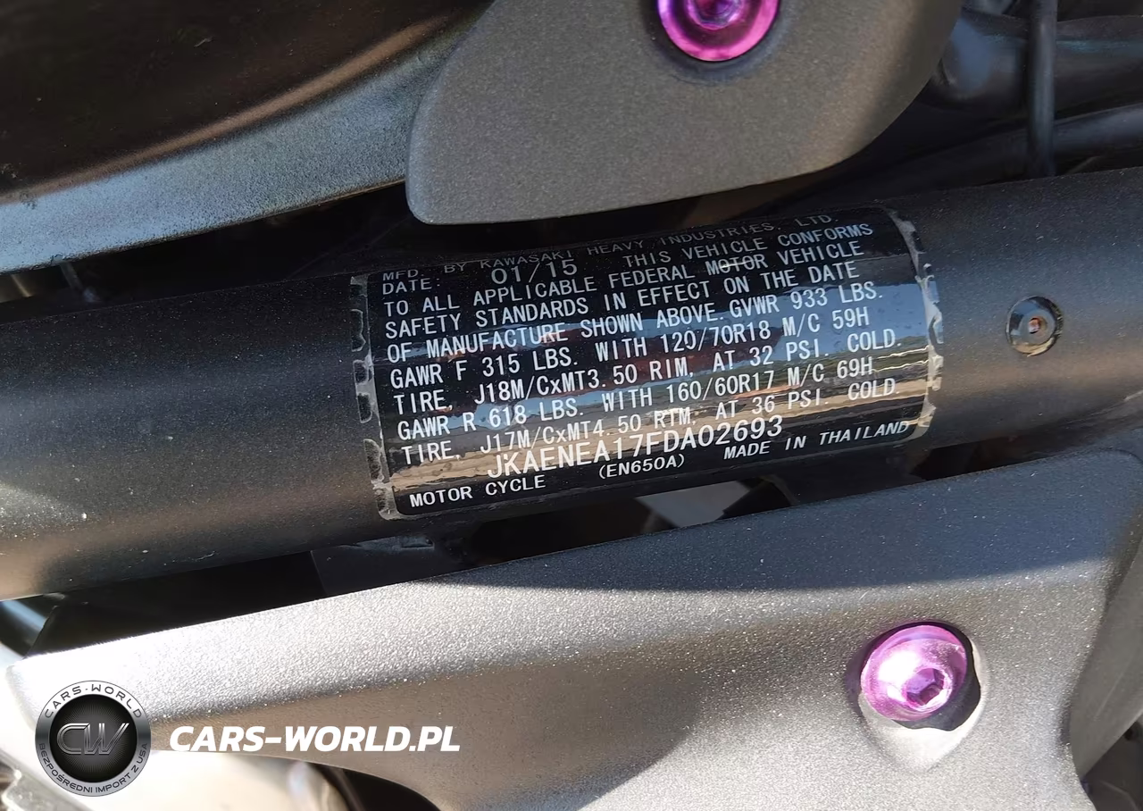 2015 Kawasaki En650 A VIN:JKAENEA17FDA02693 - 10