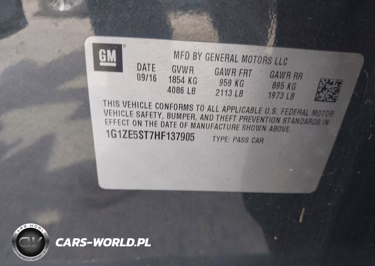 2017 Chevrolet Malibu 1Lt VIN:1G1ZE5ST7HF137905 - 9