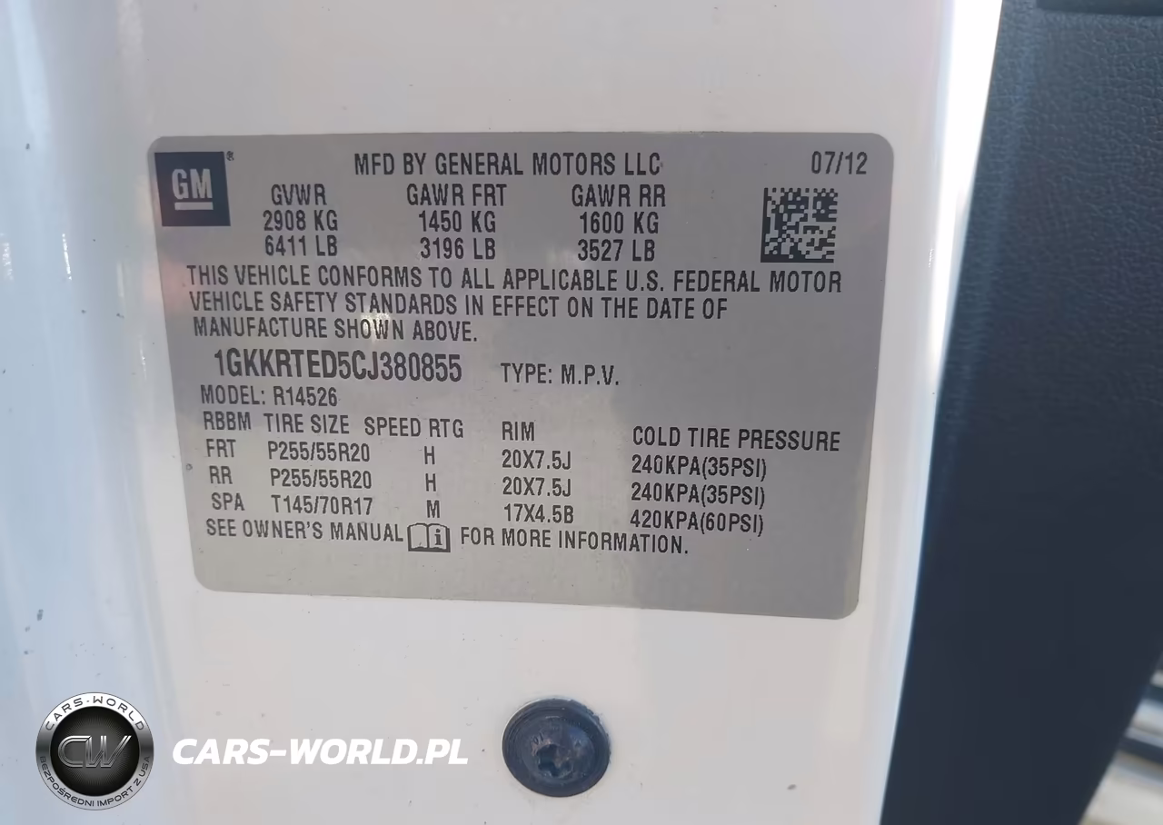 2012 GMC Acadia Denali VIN:1GKKRTED5CJ380855 - 9