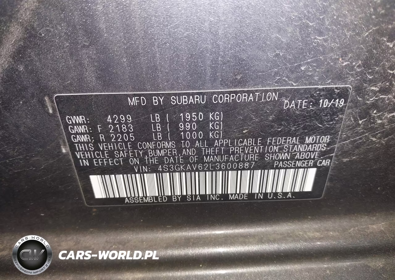 2020 Subaru Impreza Premium VIN:4S3GKAV62L3600887 - 9