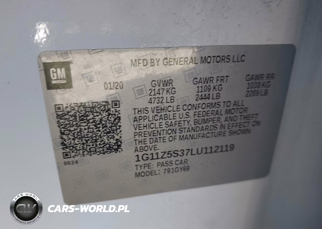 2020 Chevrolet Impala Fwd Lt VIN:1G11Z5S37LU112119 - 9