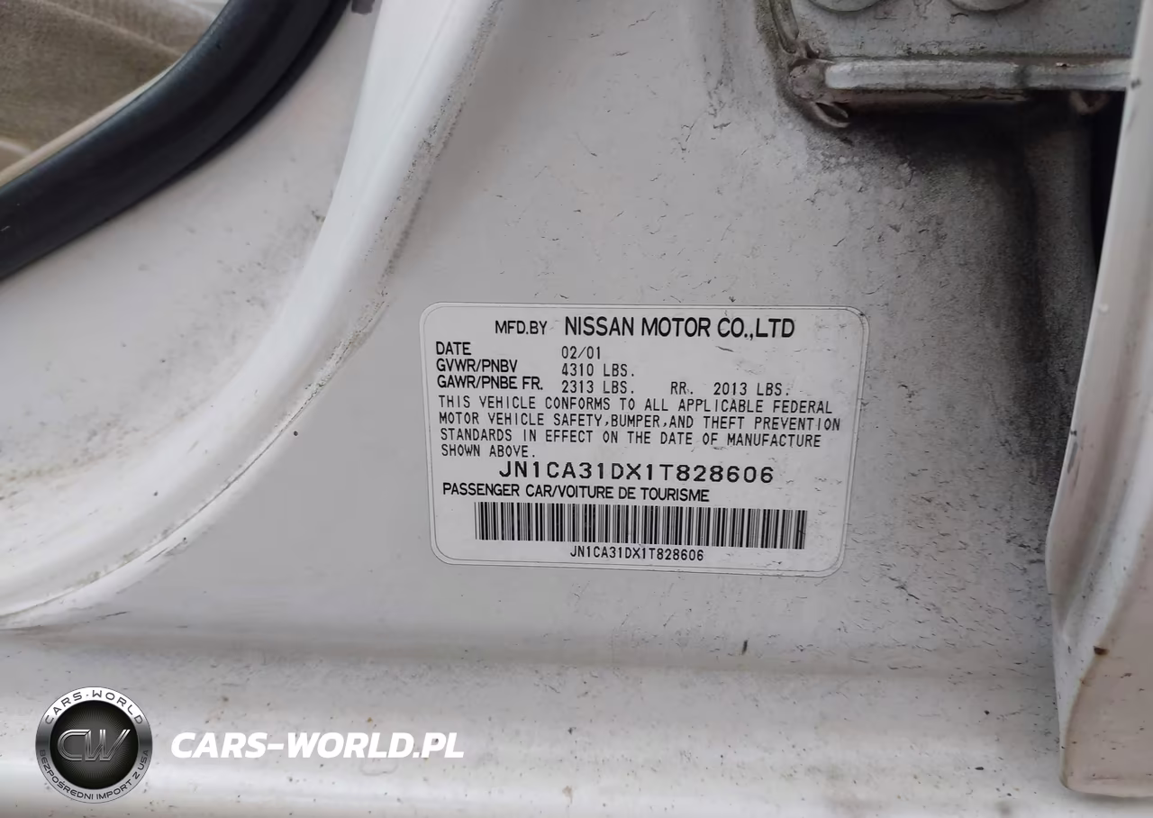 2001 Nissan Maxima Gxe VIN:JN1CA31DX1T828606 - 9