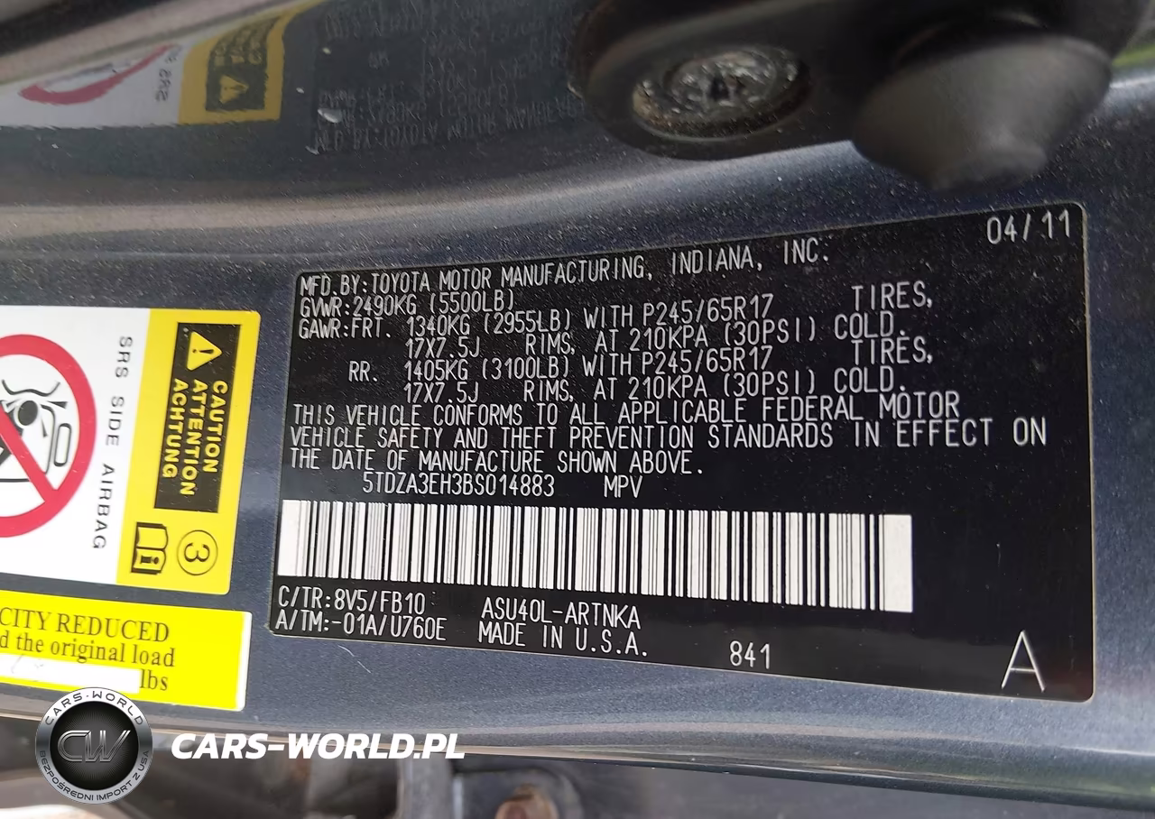 2011 Toyota Highlander VIN:5TDZA3EH3BS014883 - 9
