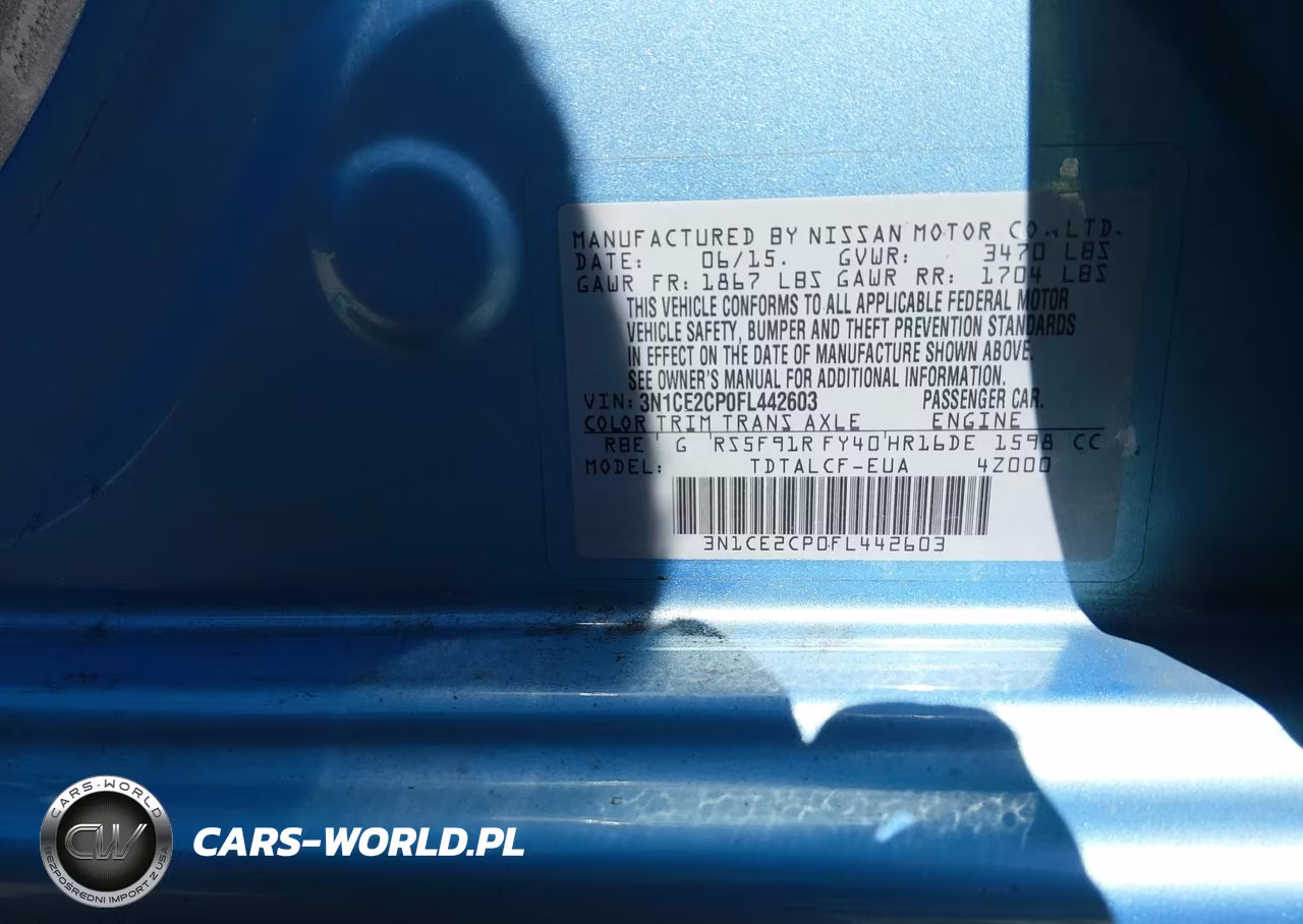 2015 Nissan Versa Note S (Sr) VIN:3N1CE2CP0FL442603 - 9