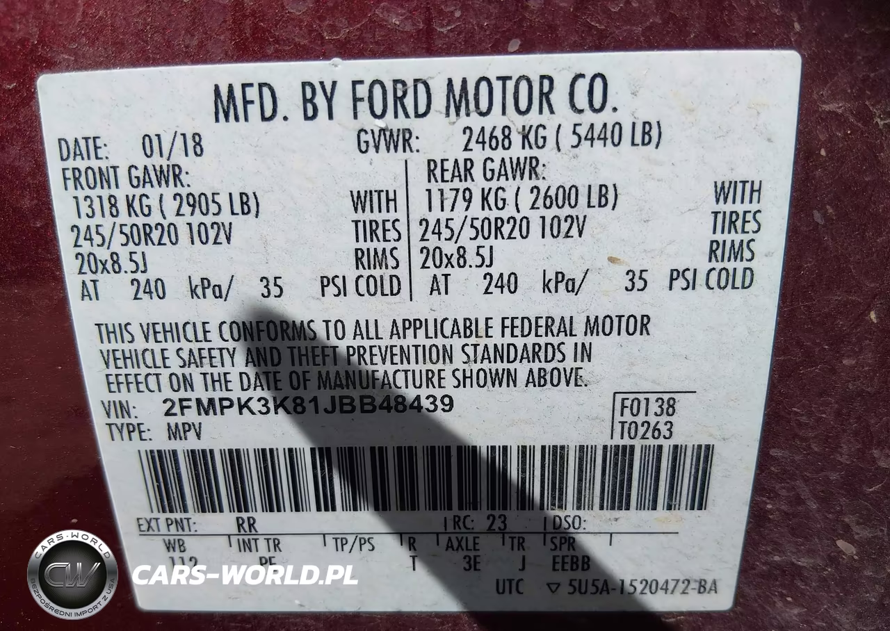 2018 Ford Edge Titanium VIN:2FMPK3K81JBB48439 - 9