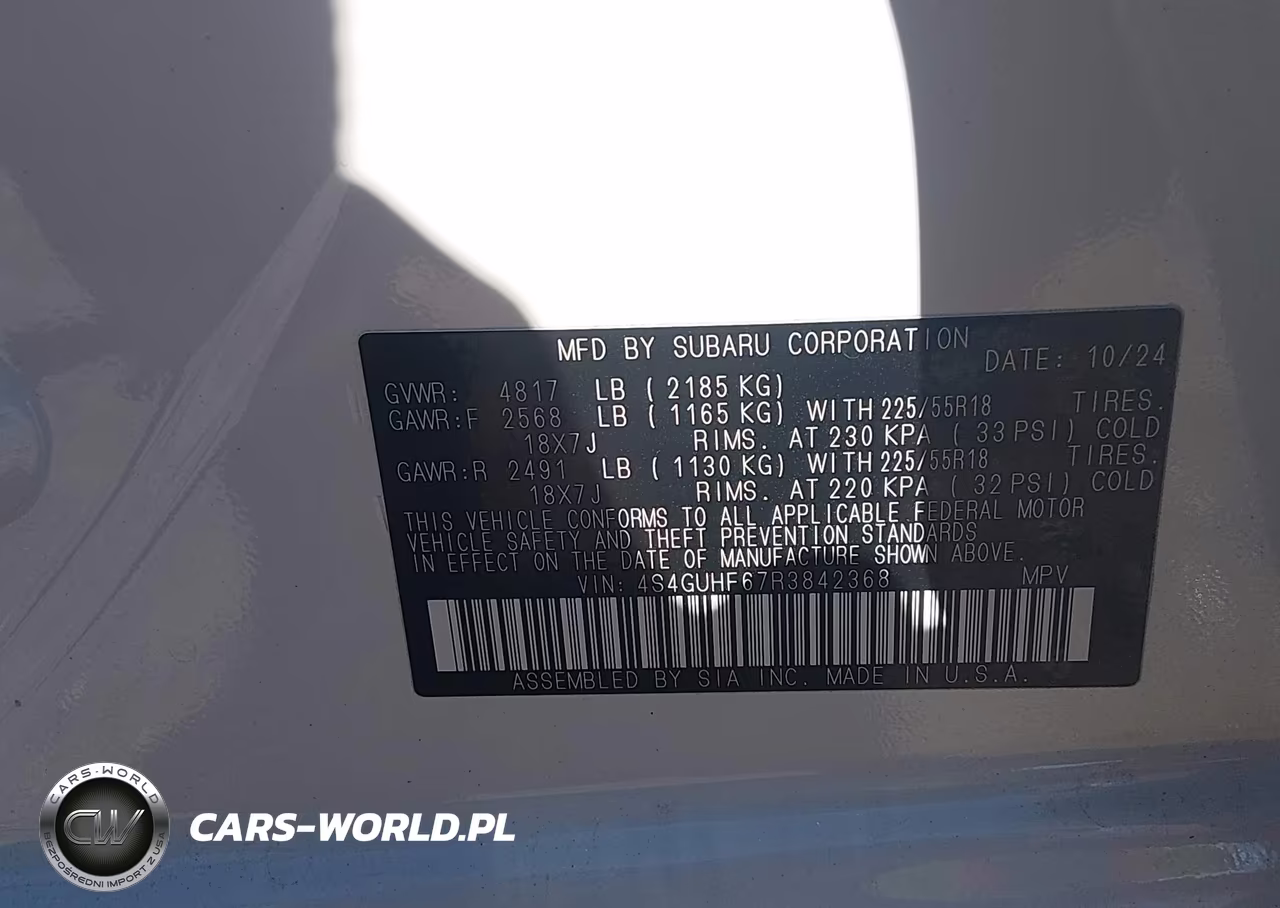 2024 Subaru Crosstrek Sport VIN:4S4GUHF67R3842368 - 9