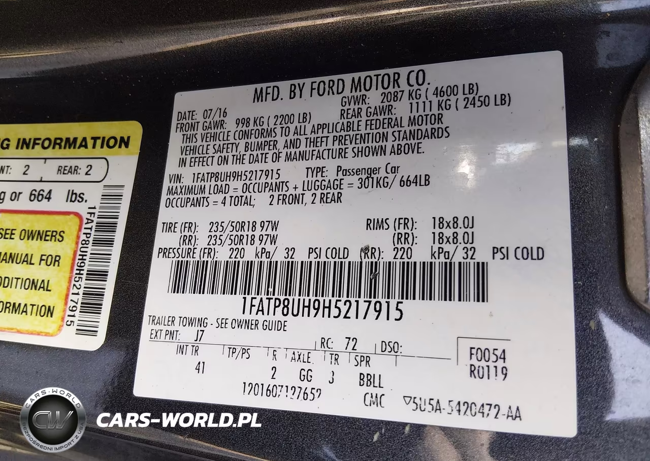 2017 Ford Mustang Ecoboost Premium VIN:1FATP8UH9H5217915 - 9