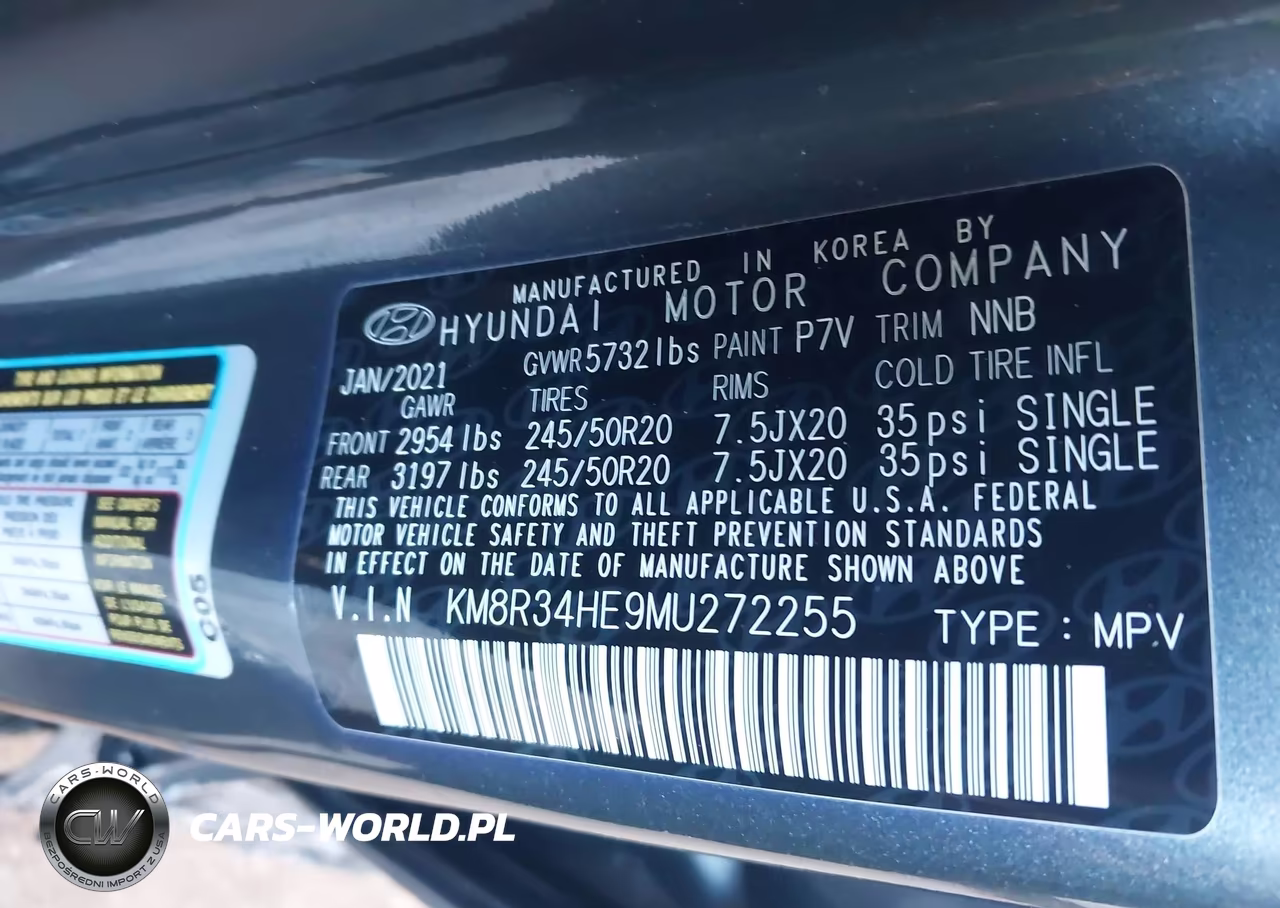 2021 Hyundai Palisade Sel VIN:KM8R34HE9MU272255 - 9