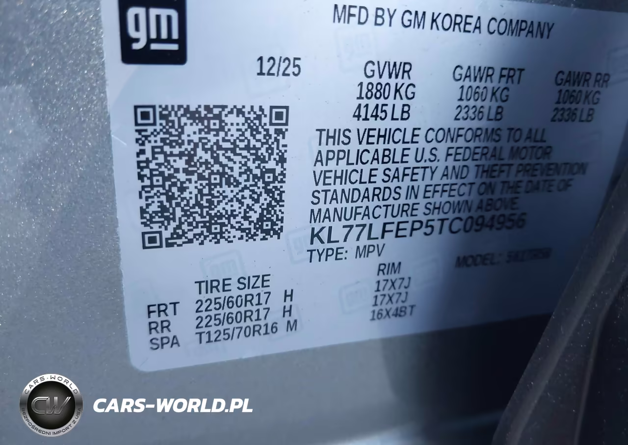 2026 Chevrolet Trax Fwd Ls VIN:KL77LFEP5TC094956 - 9