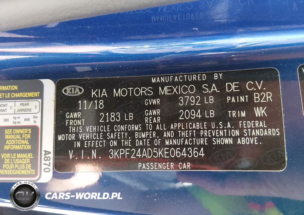 2019 Kia Forte Lxs VIN:3KPF24AD5KE064364 - 9