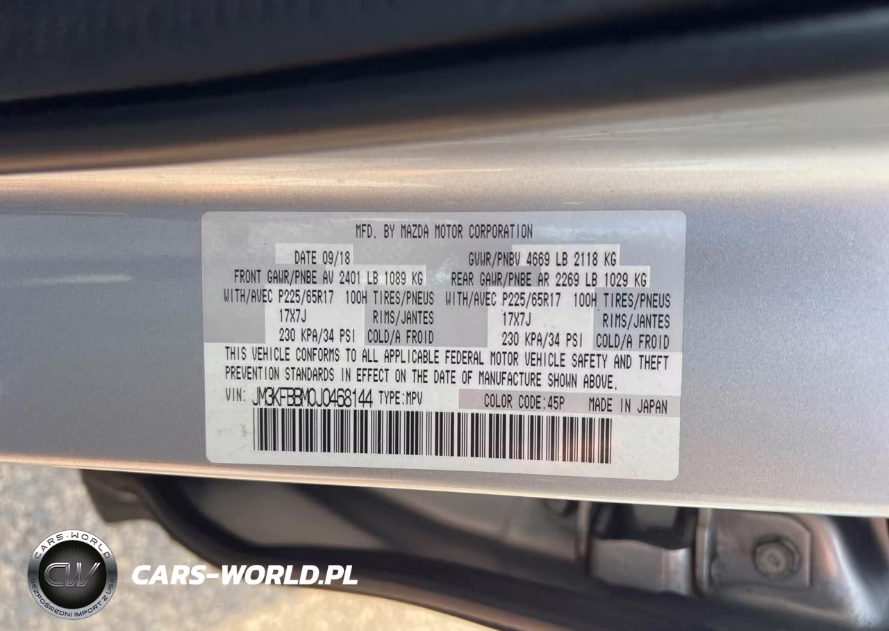 2018 Mazda Cx-5 Sport VIN:JM3KFBBM0J0468144 - 9