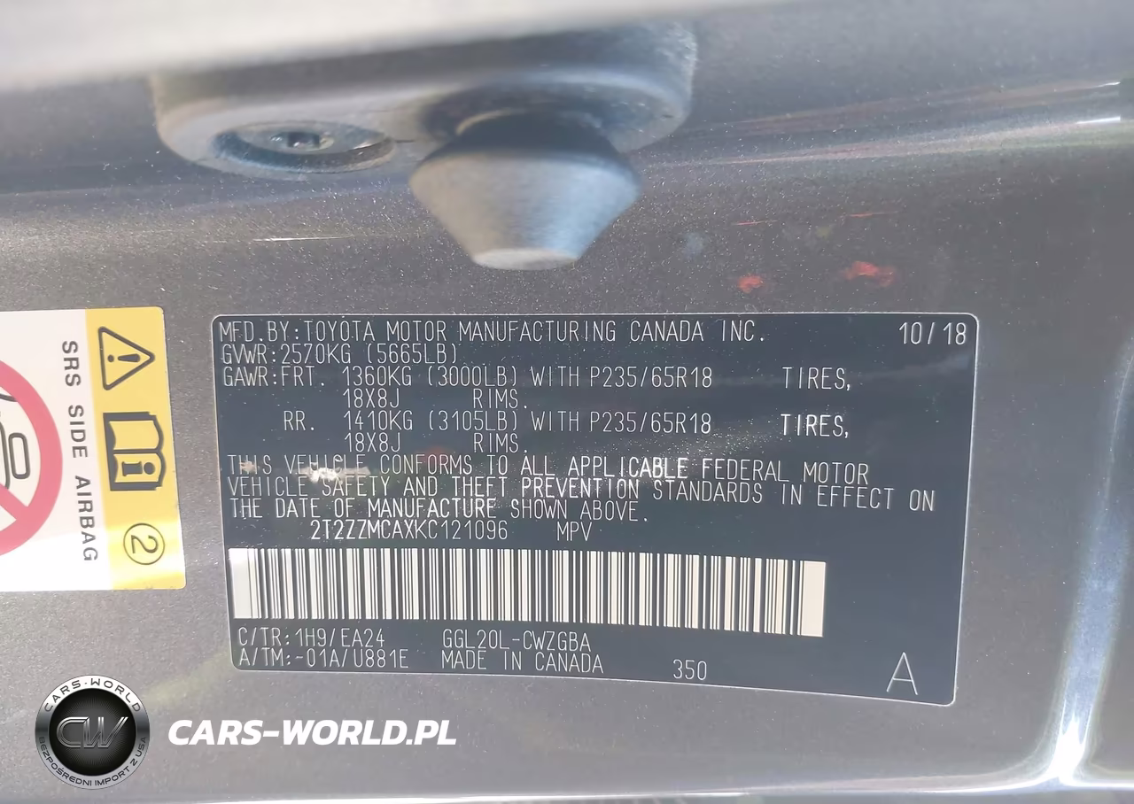 2019 Lexus Rx 350 VIN:2T2ZZMCAXKC121096 - 9