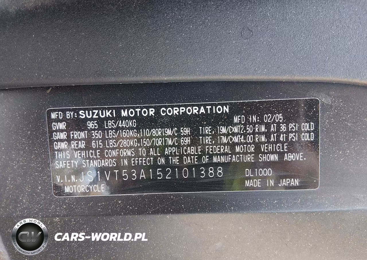 2005 Suzuki Dl1000 VIN:JS1VT53A152101388 - 10