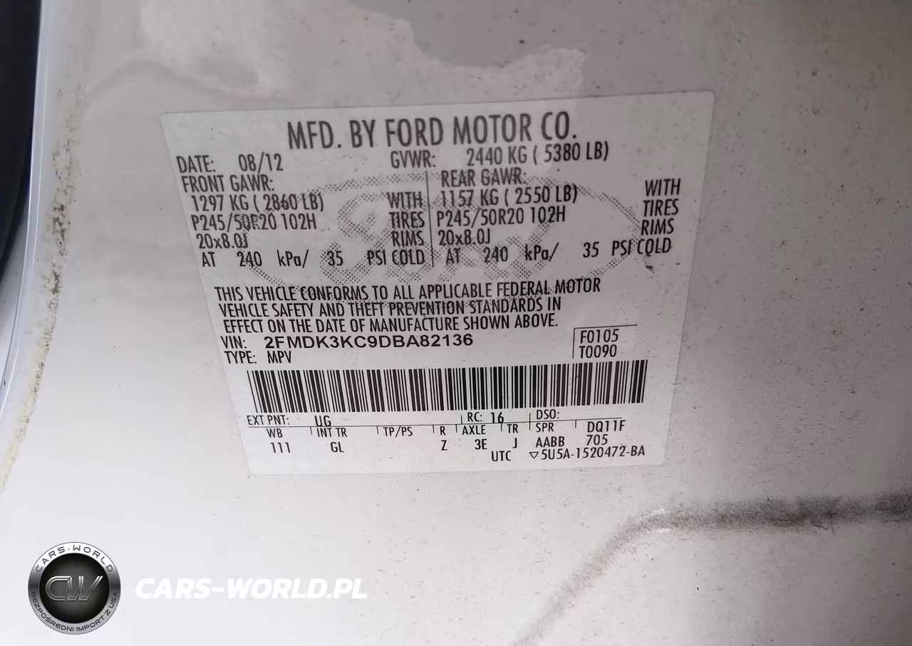2013 Ford Edge Limited VIN:2FMDK3KC9DBA82136 - 9