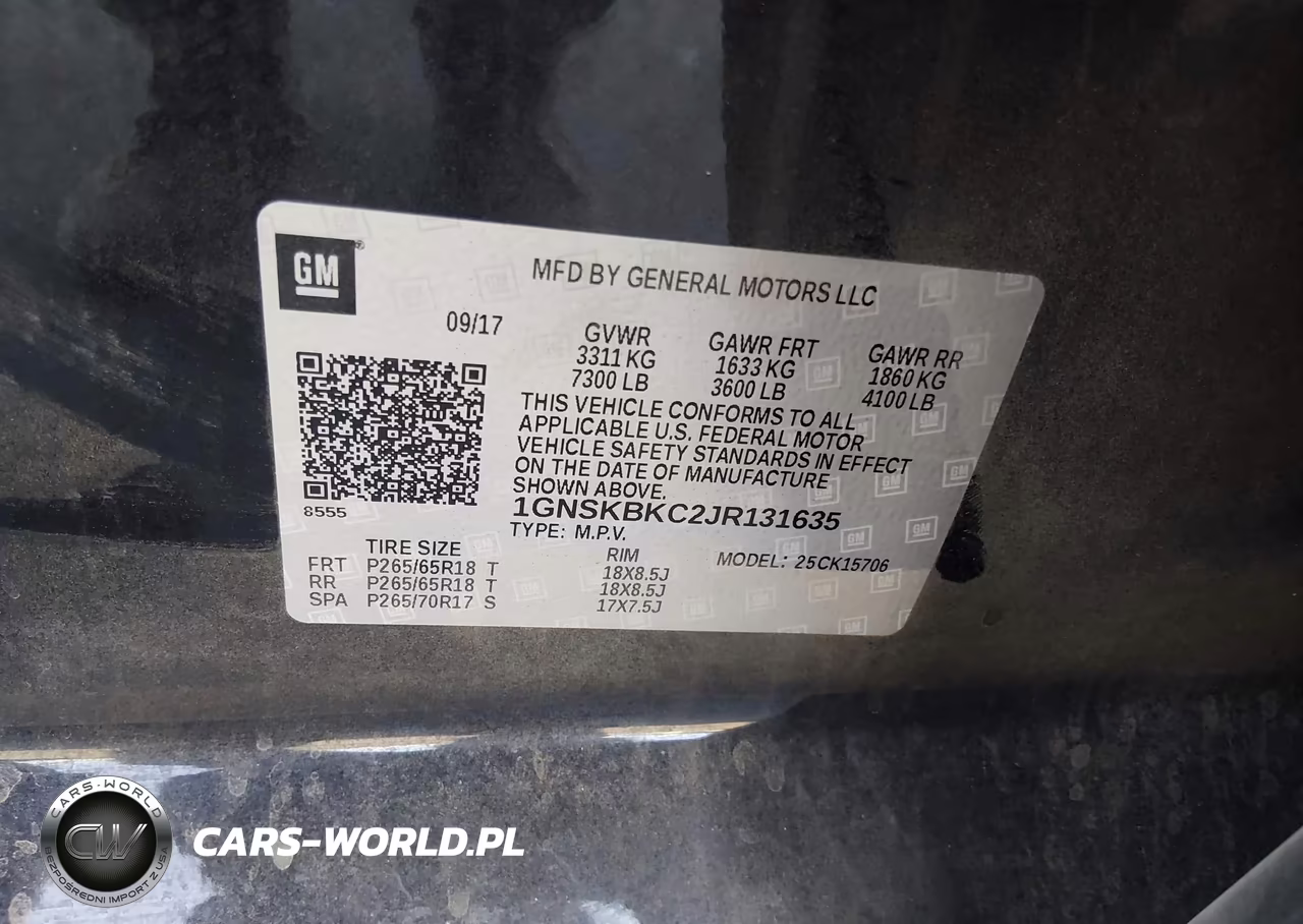 2018 Chevrolet Tahoe Lt VIN:1GNSKBKC2JR131635 - 9