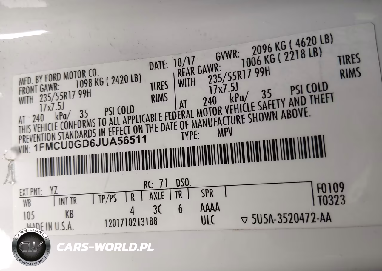 2018 Ford Escape Se VIN:1FMCU0GD6JUA56511 - 9
