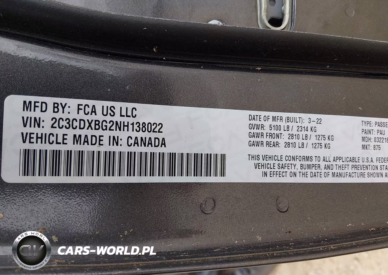 2022 Dodge Charger Sxt Rwd VIN:2C3CDXBG2NH138022 - 9