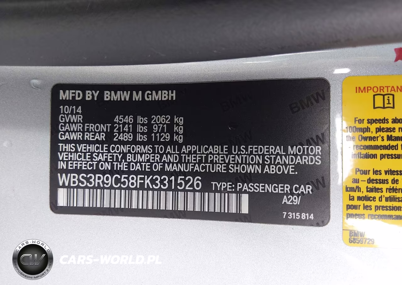 2015 BMW M4 VIN:WBS3R9C58FK331526 - 9