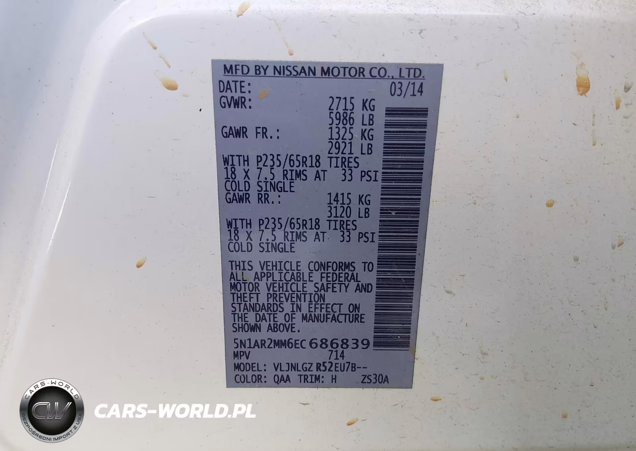 2014 Nissan Pathfinder Sl VIN:5N1AR2MM6EC686839 - 9