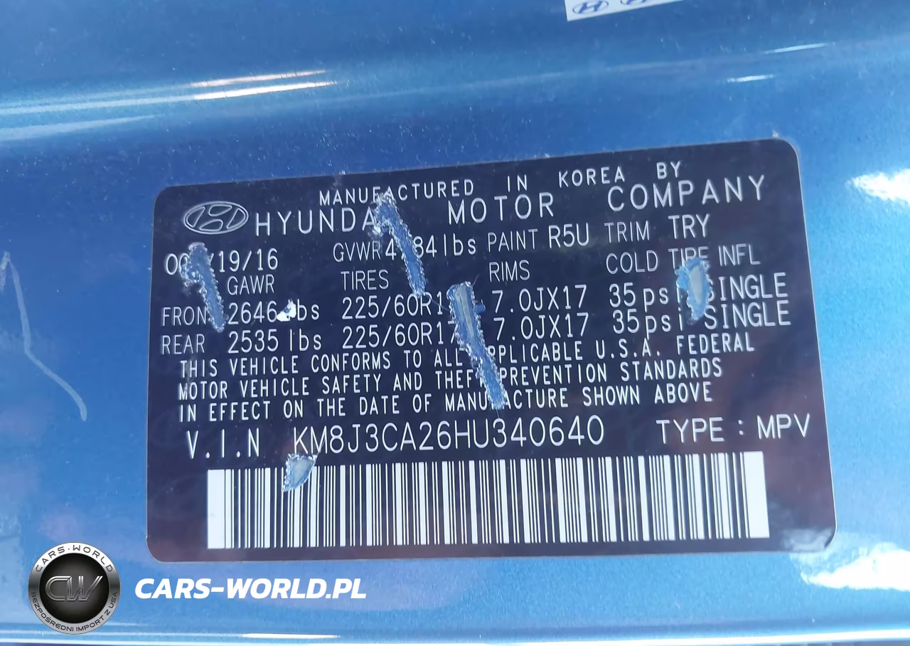2017 Hyundai Tucson Eco VIN:KM8J3CA26HU340640 - 9
