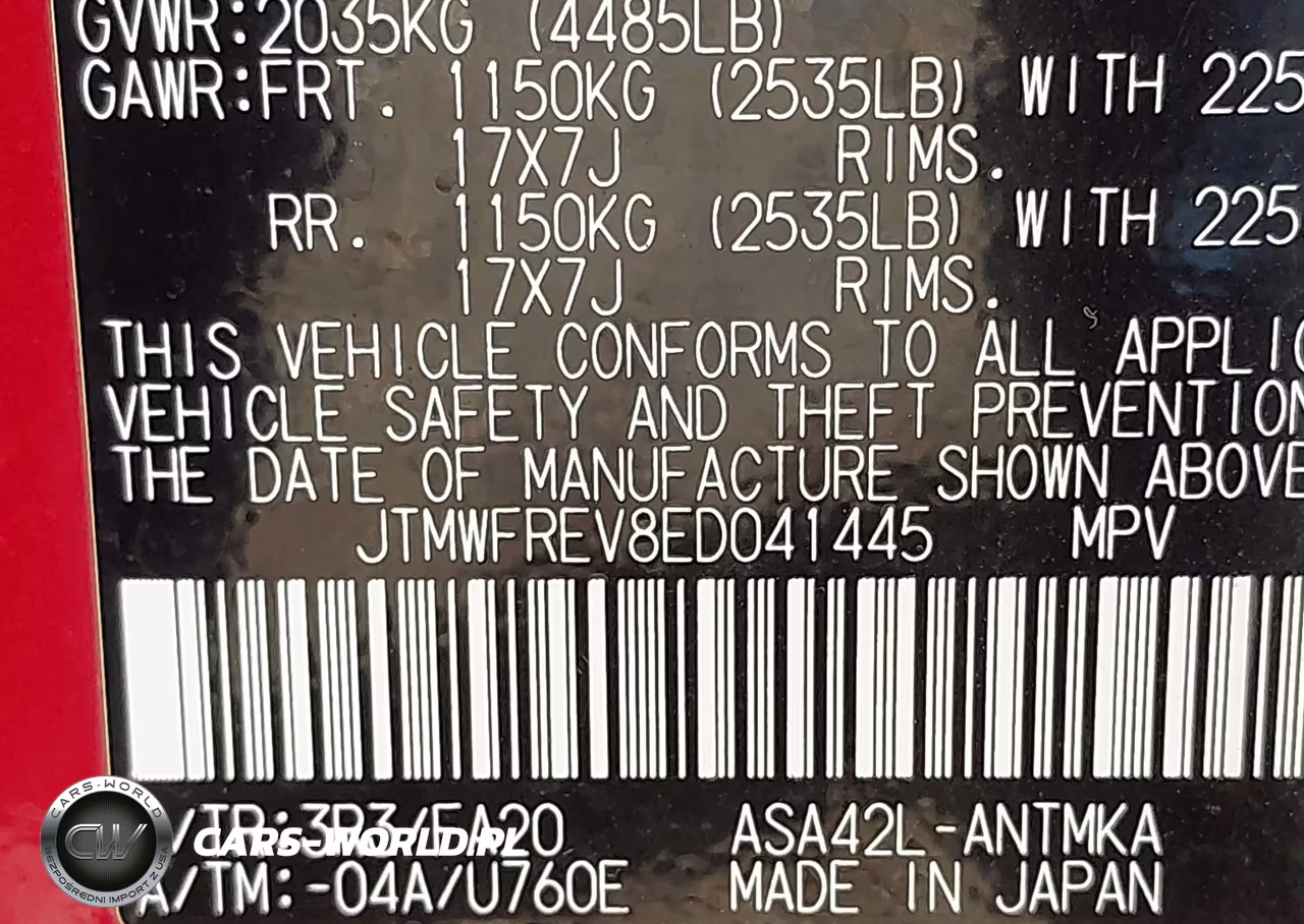 2014 Toyota Rav4 Xle VIN:JTMWFREV8ED041445 - 9