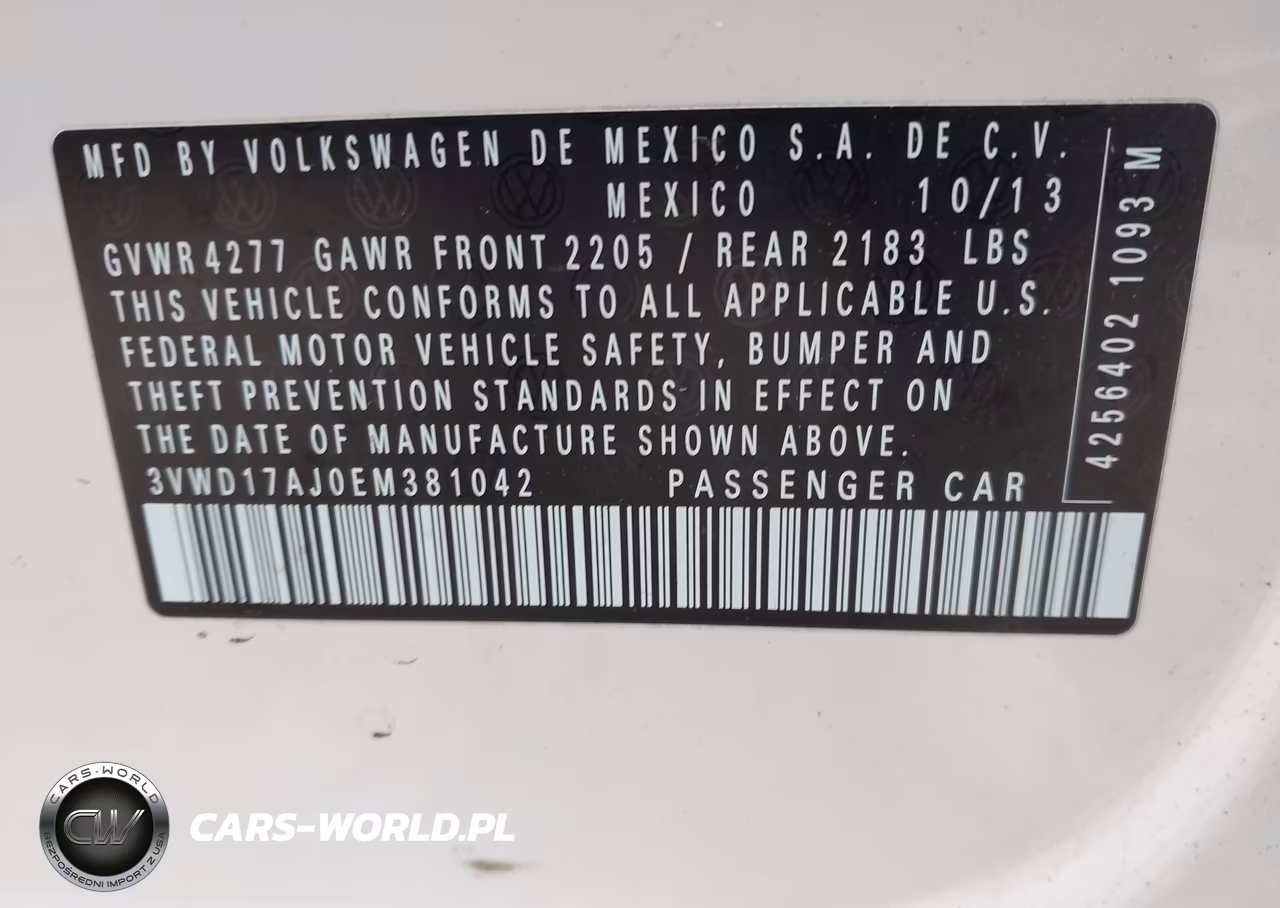 2014 Volkswagen Jetta 1.8T Se VIN:3VWD17AJ0EM381042 - 9