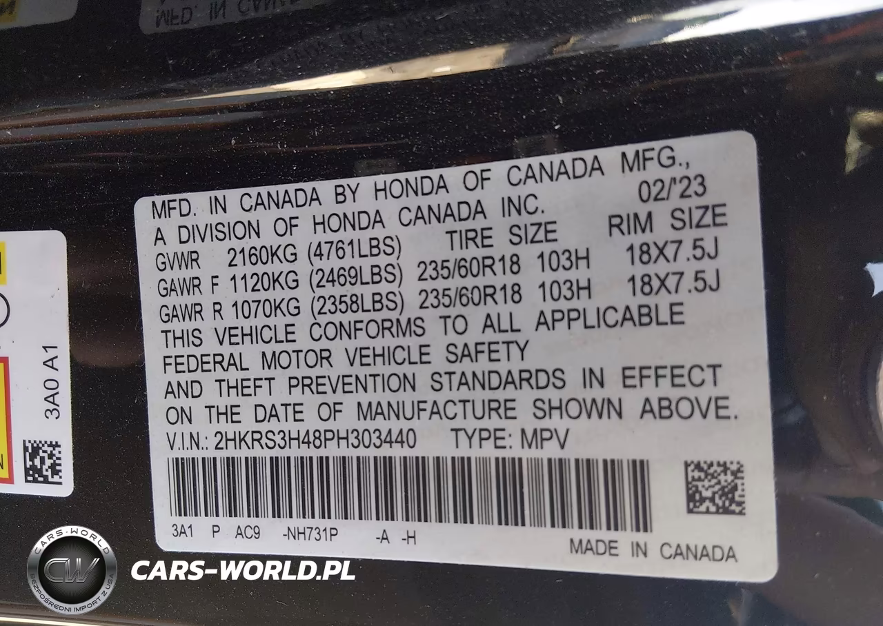 2023 Honda Cr-V Ex 2Wd VIN:2HKRS3H48PH303440 - 9