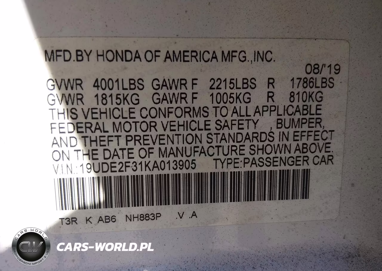 2019 Acura Ilx Standard VIN:19UDE2F31KA013905 - 17