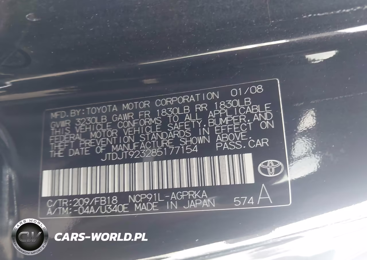 2008 Toyota Yaris VIN:JTDJT923285177154 - 9